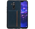 Staand Back Cover 1 Pasjes voor Huawei Mate 20 Lite Navy