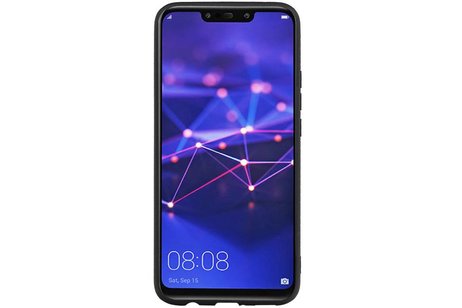 BAOHU Staand Back Cover met 1 Pasjeshouder Hoesje Geschikt voor Huawei Mate 20 Lite Navy