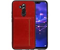 Staand Back Cover 1 Pasjes voor Huawei Mate 20 Lite Rood