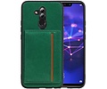 BAOHU Staand Back Cover met 1 Pasjeshouder Hoesje Geschikt voor Huawei Mate 20 Lite Groen