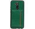 BAOHU Staand Back Cover met 1 Pasjeshouder Hoesje Geschikt voor Huawei Mate 20 Lite Groen