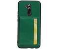 BAOHU Staand Back Cover met 1 Pasjeshouder Hoesje Geschikt voor Huawei Mate 20 Lite Groen