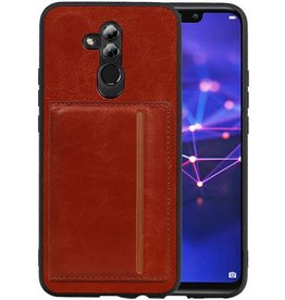 BAOHU Staand Back Cover 1 Pasjes Huawei Mate 20 Lite Bruin