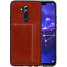 BAOHU Staand Back Cover 1 Pasjes Huawei Mate 20 Lite Bruin