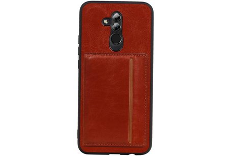 Staand Back Cover 1 Pasjes voor Huawei Mate 20 Lite Bruin