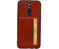 BAOHU Staand Back Cover met 1 Pasjeshouder Hoesje Geschikt voor Huawei Mate 20 Lite Bruin