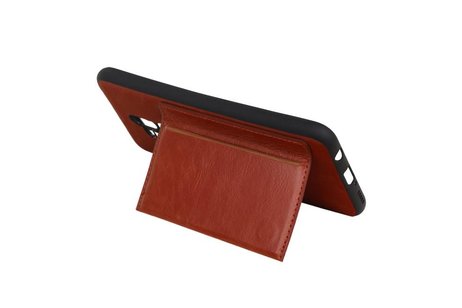 BAOHU Staand Back Cover met 1 Pasjeshouder Hoesje Geschikt voor Huawei Mate 20 Lite Bruin