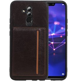 BAOHU Staand Back Cover 1 Pasjes Huawei Mate 20 Lite Mocca