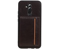 BAOHU Staand Back Cover met 1 Pasjeshouder Hoesje Geschikt voor Huawei Mate 20 Lite Mocca
