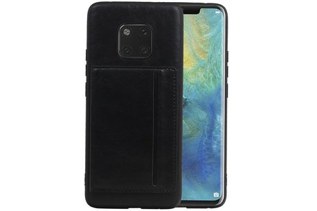 Staand Back Cover 1 Pasjes voor Huawei Mate 20 Pro Zwart