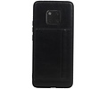 BAOHU Staand Back Cover met 1 Pasjeshouder Hoesje Geschikt voor Huawei Mate 20 Pro Zwart