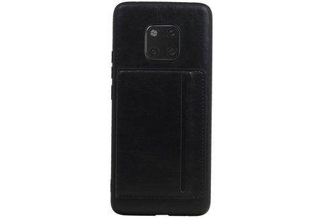 BAOHU Staand Back Cover met 1 Pasjeshouder Hoesje Geschikt voor Huawei Mate 20 Pro Zwart