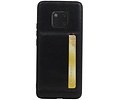 BAOHU Staand Back Cover met 1 Pasjeshouder Hoesje Geschikt voor Huawei Mate 20 Pro Zwart