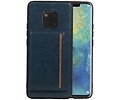 BAOHU Staand Back Cover met 1 Pasjeshouder Hoesje Geschikt voor Huawei Mate 20 Pro Navy