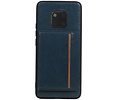 BAOHU Staand Back Cover met 1 Pasjeshouder Hoesje Geschikt voor Huawei Mate 20 Pro Navy