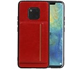 BAOHU Staand Back Cover met 1 Pasjeshouder Hoesje Geschikt voor Huawei Mate 20 Pro Rood