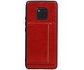 BAOHU Staand Back Cover met 1 Pasjeshouder Hoesje Geschikt voor Huawei Mate 20 Pro Rood