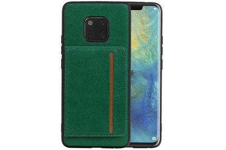 BAOHU Staand Back Cover met 1 Pasjeshouder Hoesje Geschikt voor Huawei Mate 20 Pro Groen