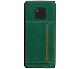 BAOHU Staand Back Cover met 1 Pasjeshouder Hoesje Geschikt voor Huawei Mate 20 Pro Groen