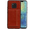 BAOHU Staand Back Cover met 1 Pasjeshouder Hoesje Geschikt voor Huawei Mate 20 Pro Bruin