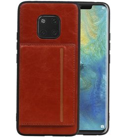 BAOHU Staand Back Cover 1 Pasjes Huawei Mate 20 Pro Bruin