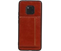 BAOHU Staand Back Cover met 1 Pasjeshouder Hoesje Geschikt voor Huawei Mate 20 Pro Bruin