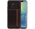 BAOHU Staand Back Cover met 1 Pasjeshouder Hoesje Geschikt voor Huawei Mate 20 Pro Mocca