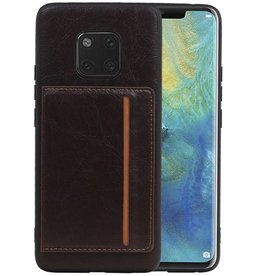 BAOHU Staand Back Cover 1 Pasjes Huawei Mate 20 Pro Mocca