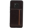 BAOHU Staand Back Cover met 1 Pasjeshouder Hoesje Geschikt voor Huawei Mate 20 Pro Mocca