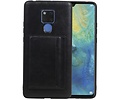 BAOHU Staand Back Cover met 1 Pasjeshouder Hoesje Geschikt voor Huawei Mate 20 X Zwart
