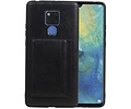 Staand Back Cover 1 Pasjes voor Huawei Mate 20 X Zwart