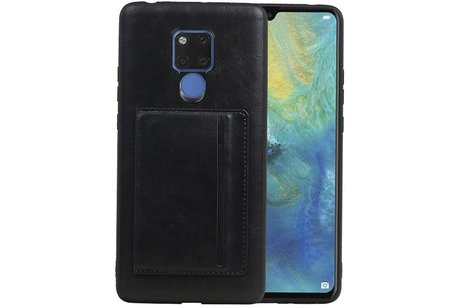 BAOHU Staand Back Cover met 1 Pasjeshouder Hoesje Geschikt voor Huawei Mate 20 X Zwart