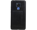 BAOHU Staand Back Cover met 1 Pasjeshouder Hoesje Geschikt voor Huawei Mate 20 X Zwart
