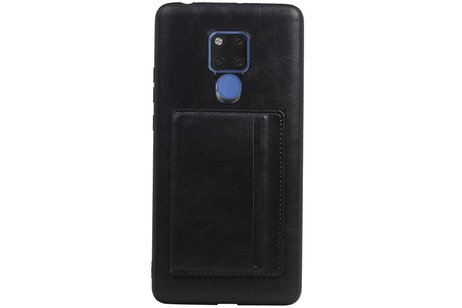 Staand Back Cover 1 Pasjes voor Huawei Mate 20 X Zwart