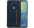 BAOHU Staand Back Cover met 1 Pasjeshouder Hoesje Geschikt voor Huawei Mate 20 X Navy