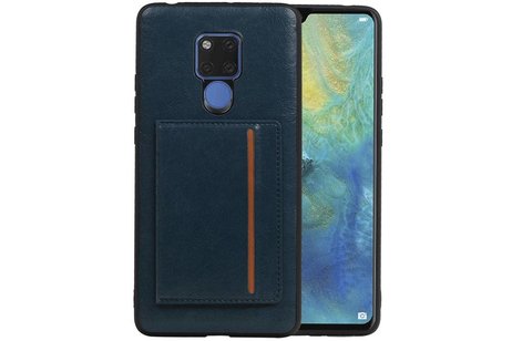 BAOHU Staand Back Cover met 1 Pasjeshouder Hoesje Geschikt voor Huawei Mate 20 X Navy