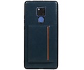BAOHU Staand Back Cover met 1 Pasjeshouder Hoesje Geschikt voor Huawei Mate 20 X Navy