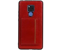 BAOHU Staand Back Cover met 1 Pasjeshouder Hoesje Geschikt voor Huawei Mate 20 X Rood