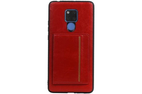 Staand Back Cover 1 Pasjes voor Huawei Mate 20 X Rood