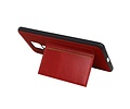 BAOHU Staand Back Cover met 1 Pasjeshouder Hoesje Geschikt voor Huawei Mate 20 X Rood