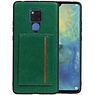 Staand Back Cover 1 Pasjes Huawei Mate 20 X Groen