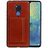 BAOHU Staand Back Cover 1 Pasjes Huawei Mate 20 X Bruin