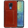 Staand Back Cover 1 Pasjes Huawei Mate 20 X Bruin