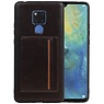 Staand Back Cover 1 Pasjes Huawei Mate 20 X Mocca