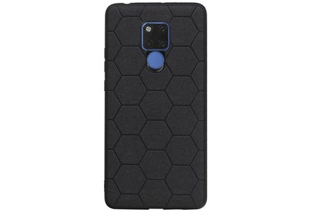 BAOHU Hexagon Hard Case - Telefoonhoesje - Backcover Hoesje - achterkant hoesje - Geschikt voor Huawei Mate 20 X - Zwart