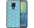 BAOHU Hexagon Hard Case - Telefoonhoesje - Backcover Hoesje - achterkant hoesje - Geschikt voor Huawei Mate 20 X - Blauw