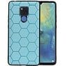 BAOHU Hexagon Hard Case Huawei Mate 20 X Blauw