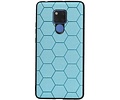 Hexagon Hard Case - Telefoonhoesje - Backcover Hoesje - achterkant hoesje - Geschikt voor Huawei Mate 20 X - Blauw