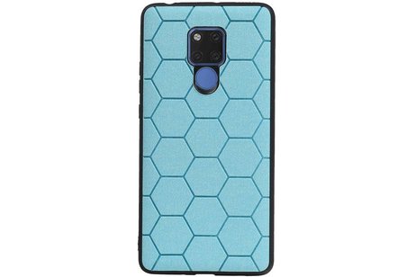 Hexagon Hard Case - Telefoonhoesje - Backcover Hoesje - achterkant hoesje - Geschikt voor Huawei Mate 20 X - Blauw