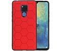 BAOHU Hexagon Hard Case - Telefoonhoesje - Backcover Hoesje - achterkant hoesje - Geschikt voor Huawei Mate 20 X - Rood